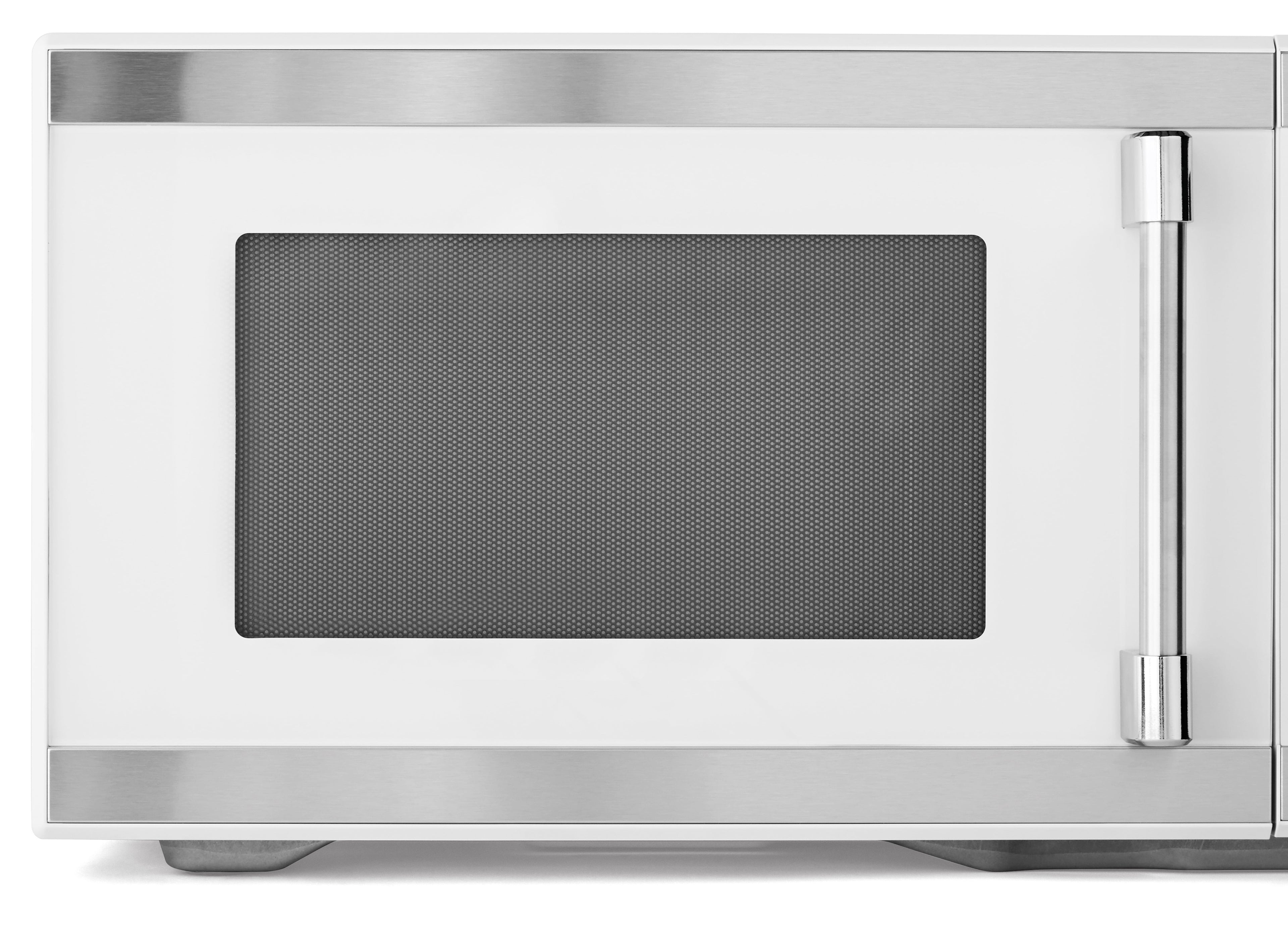 Hamilton Beach 1.1 Cu ft Countertop Microwave Oven, White and Stainless Steel