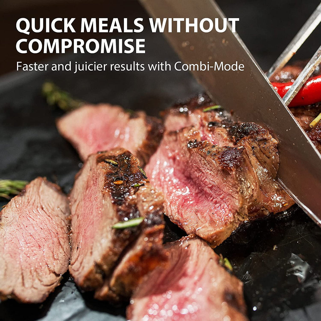 TOSHIBA 7-in-1 Countertop Microwave Oven Air Fryer Combo, Inverter, Convection, Broil, Speedy Combi, Even Defrost, Humidity Sensor, Mute Function, 27 Auto Menu&47 Recipes, 1.0 cu.ft/30QT, 1000W