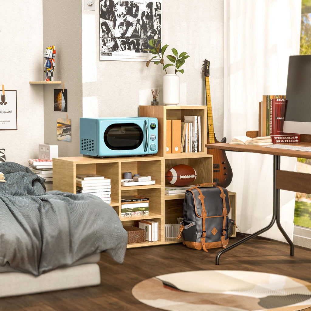 Galanz 0.7 Cu ft Retro Countertop Microwave Oven, 700 Watts, Blue, New