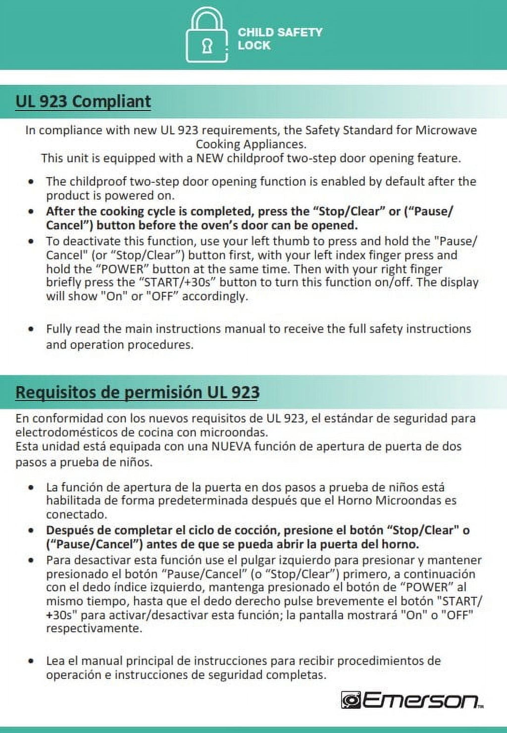 Emerson 0.7 Cu Ft Silver Mirror Finish, Countertop Microwave Oven, MW7601SL
