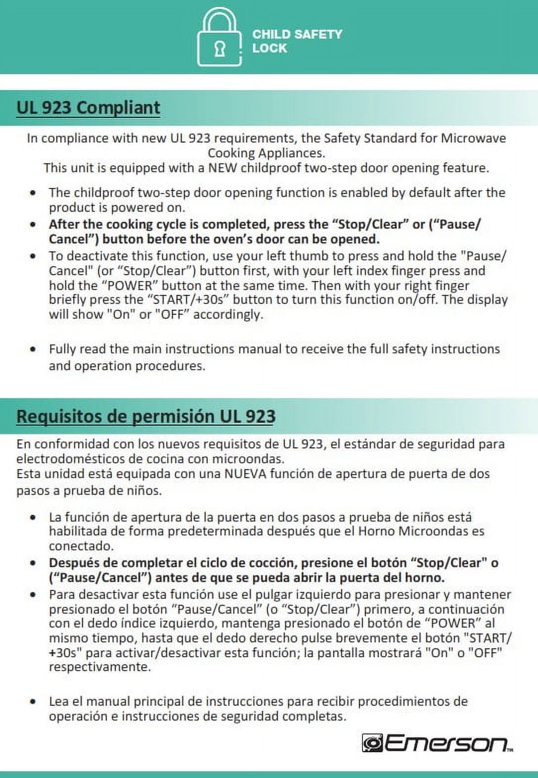 Emerson 0.7 Cu Ft Silver Mirror Finish, Countertop Microwave Oven, MW7601SL