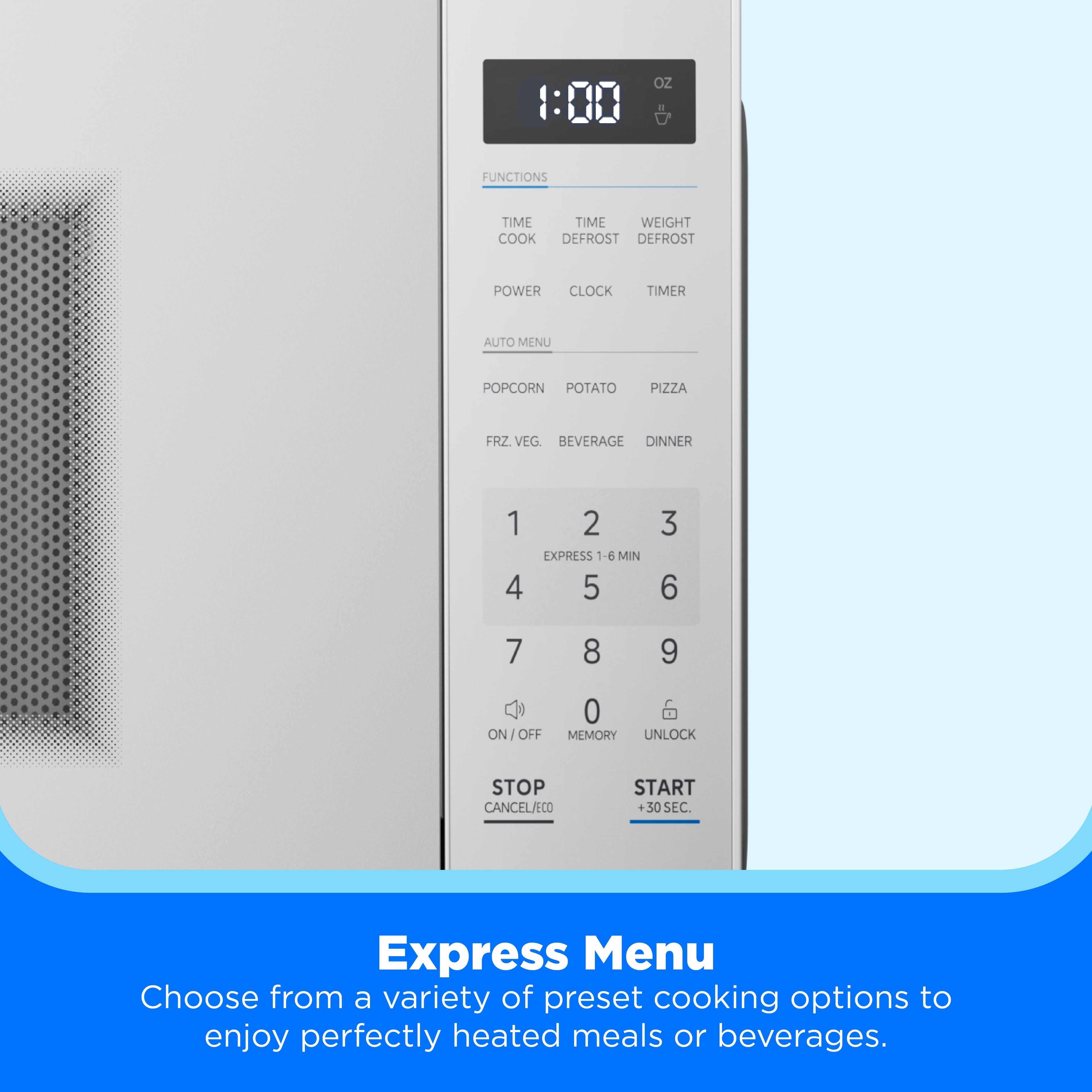 Midea Countertop Microwave Oven, 0.7 Cu Ft, 700 Watts, 11 Power Levels, Compact, White