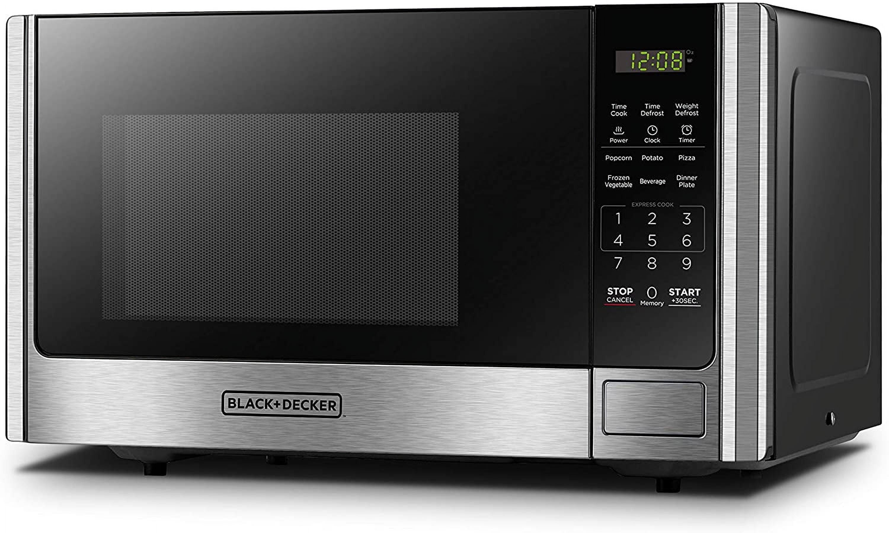 BLACK+DECKER 0.9 Cu.ft Countertop Microwave Oven in Stainless Steel