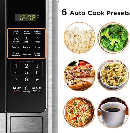 BLACK+DECKER 0.9 Cu.ft Countertop Microwave Oven in Stainless Steel