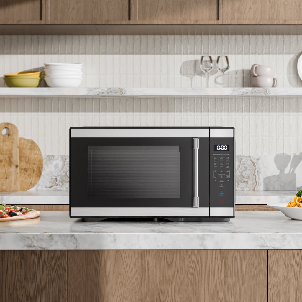 Hamilton Beach 1.1 Cu Ft Countertop Microwave Oven, Stainless Steel