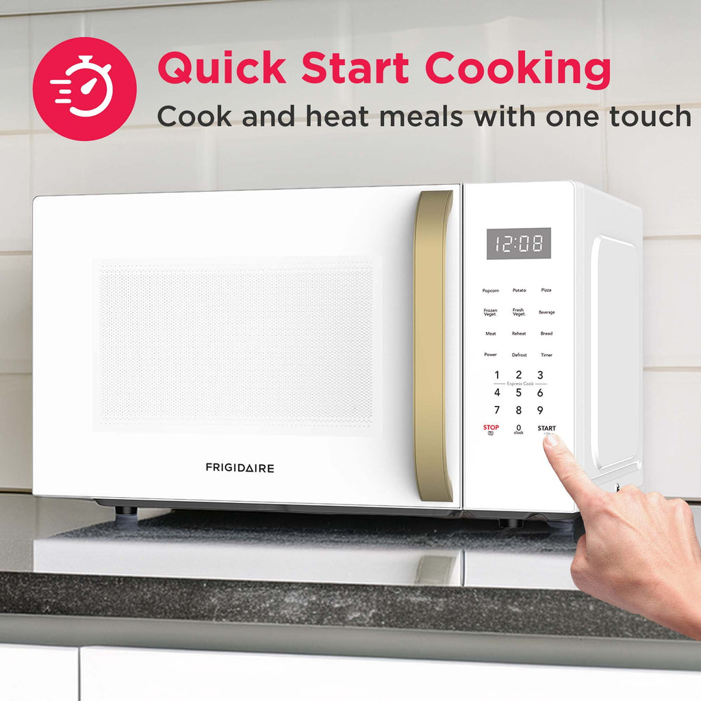 Frigidaire 1.1 CU. FT. Microwave, White and Gold