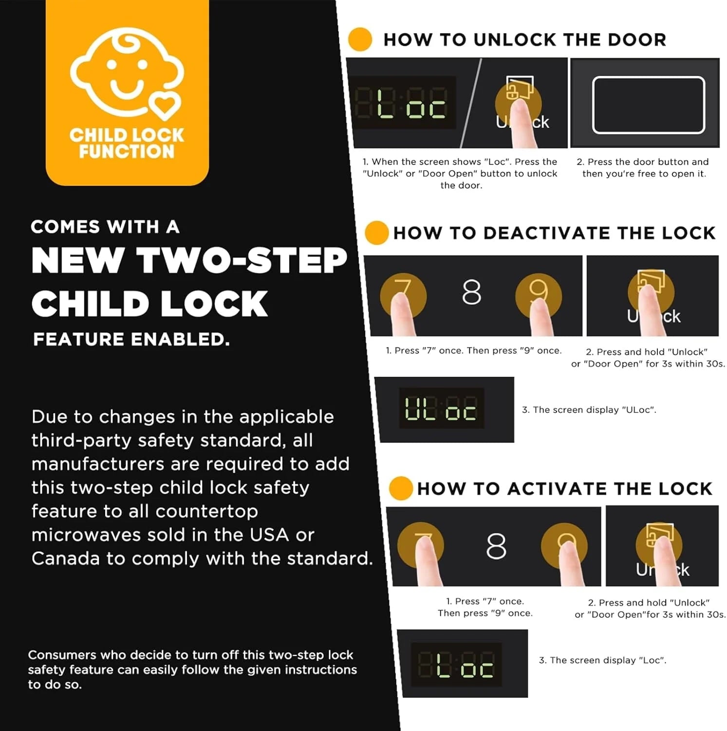 BLACK+DECKER 0.9 Cu Ft Microwave Oven Countertop , 6 Auto Menus, 10 Power Levels, Digital Panel, 900W