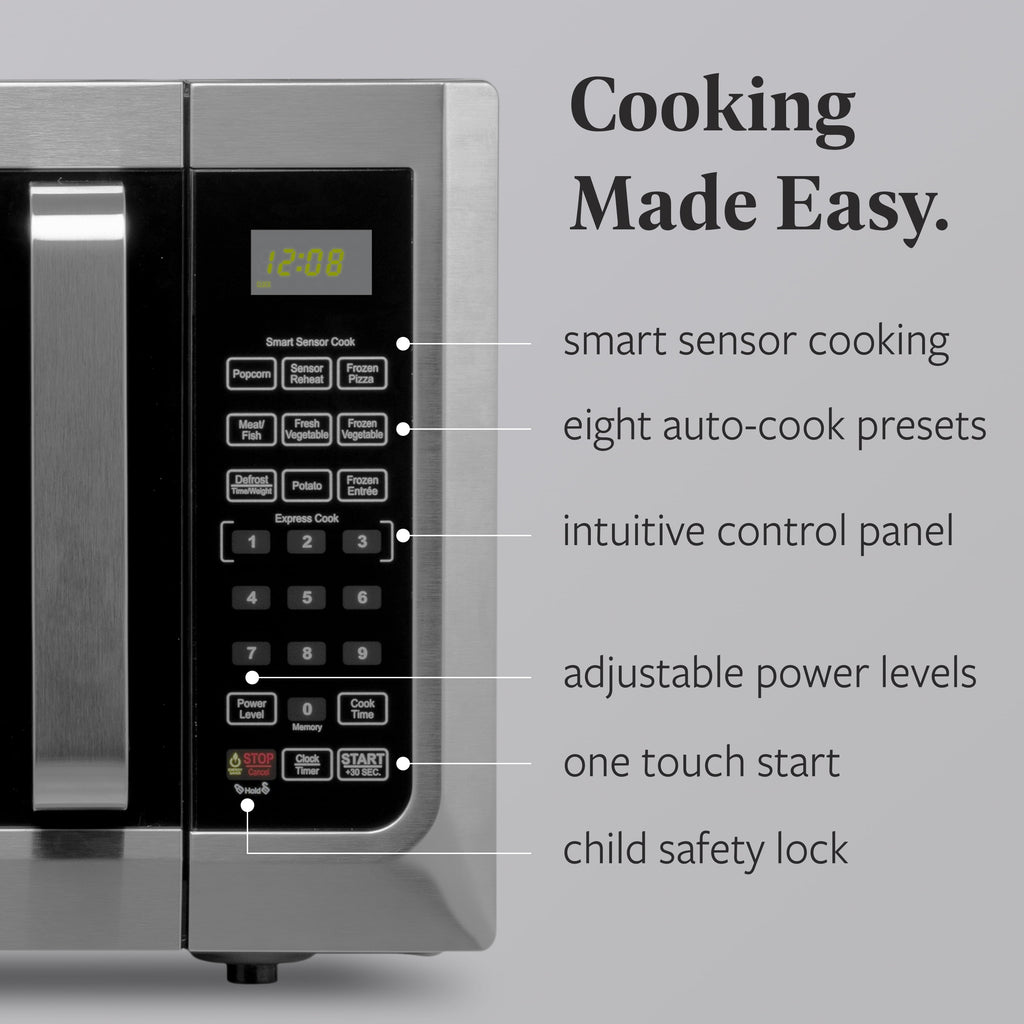 Farberware FMG13SS 1.3 Microwave Oven w LED Light/SENSOR 1100 Watts Stainless