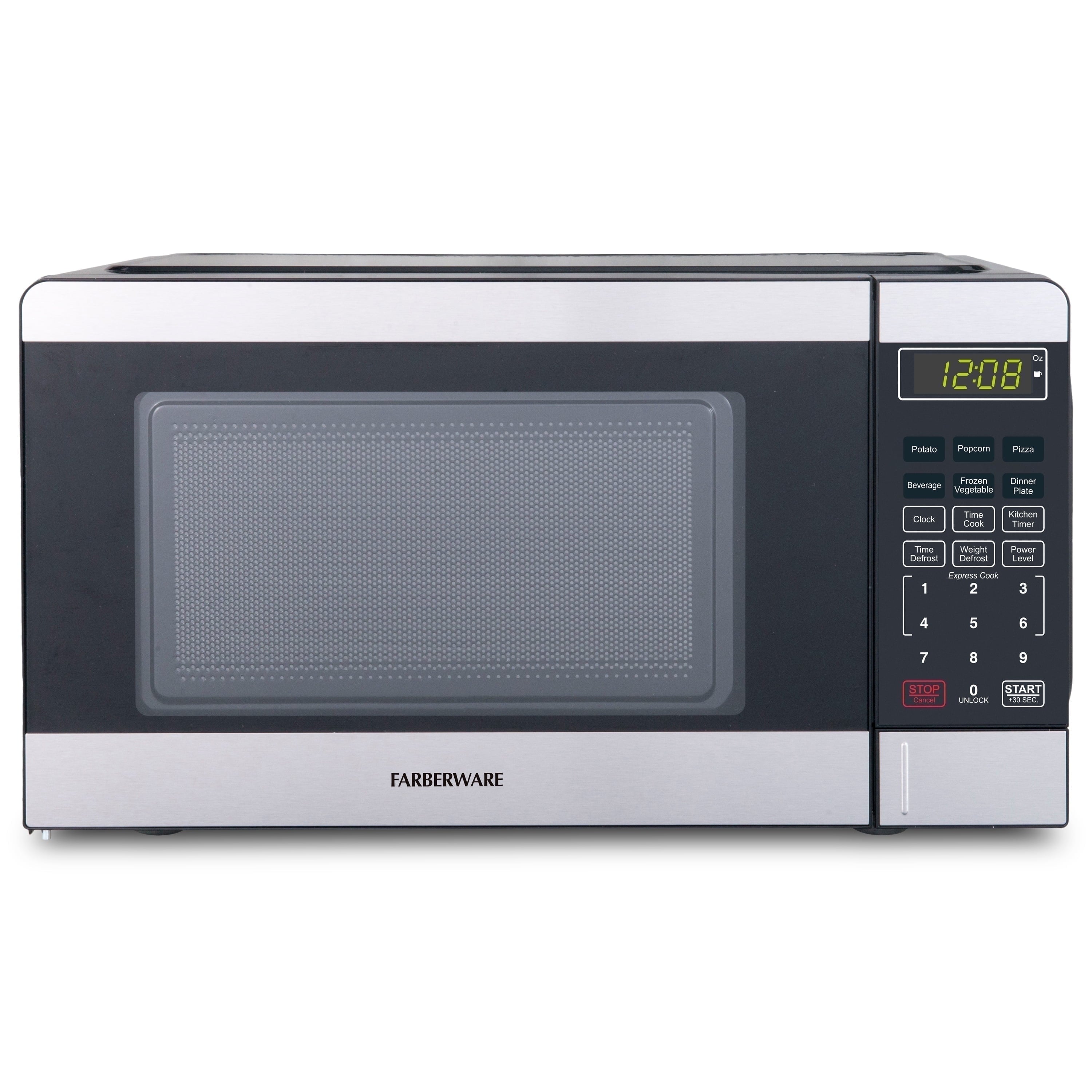 Farberware 0.7 Cu. Ft Compact Microwave Oven, 700W, Stainless Steel