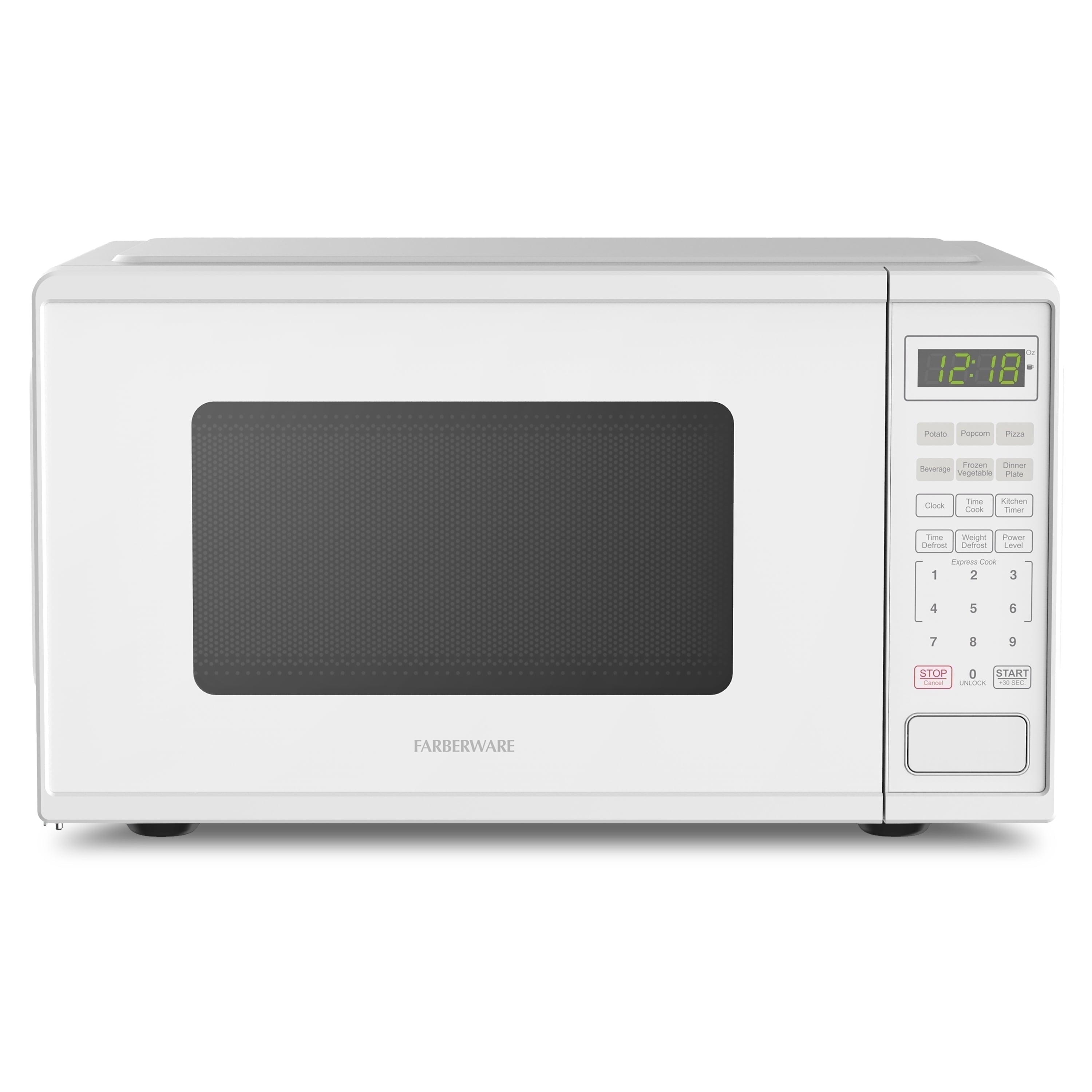 Farberware 1.1 Cu. Ft. 1000-Watt Microwave Oven – Digital Control, 10 Power Levels, One-Touch Cooking, Defrost, Child Safety Lock, Black