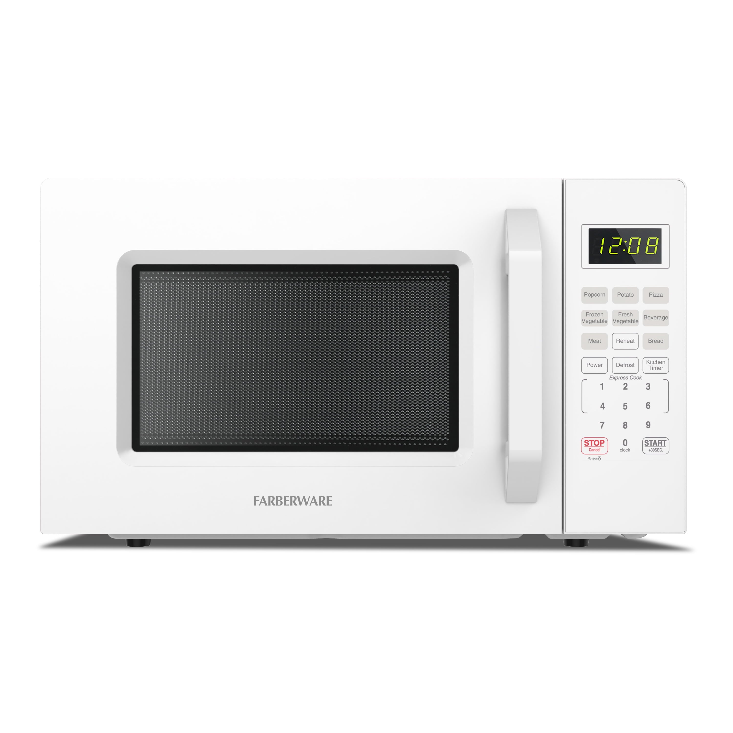 Farberware 700-Watt Compact Countertop Microwave Oven – 0.7 Cu. Ft., White