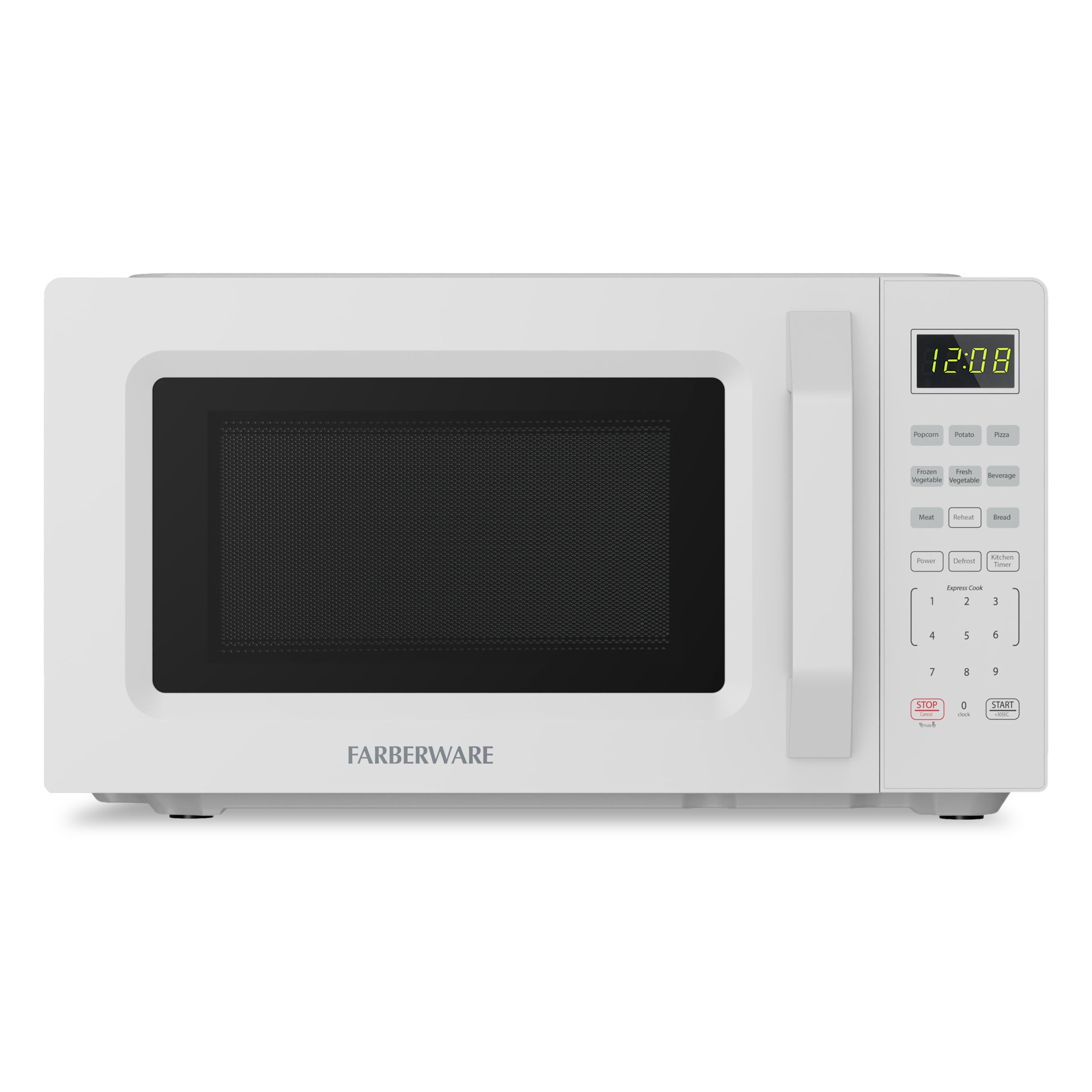Farberware 700-Watt Compact Countertop Microwave Oven – 0.7 Cu. Ft., White