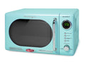 Nostalgia Retro Compact Countertop Microwave Oven - 0.7 Cu. Ft. - 700-Watts with LED Digital Display - Child Lock - Easy Clean Interior - Orange
