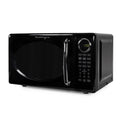 Nostalgia Retro Microwave Oven - 0.7 Cu Ft & 700-Watt Countertop Microwave with Glass Turntable, Child Safety Lock, 8 Auto-Cook Programs & Digital Clock - Black