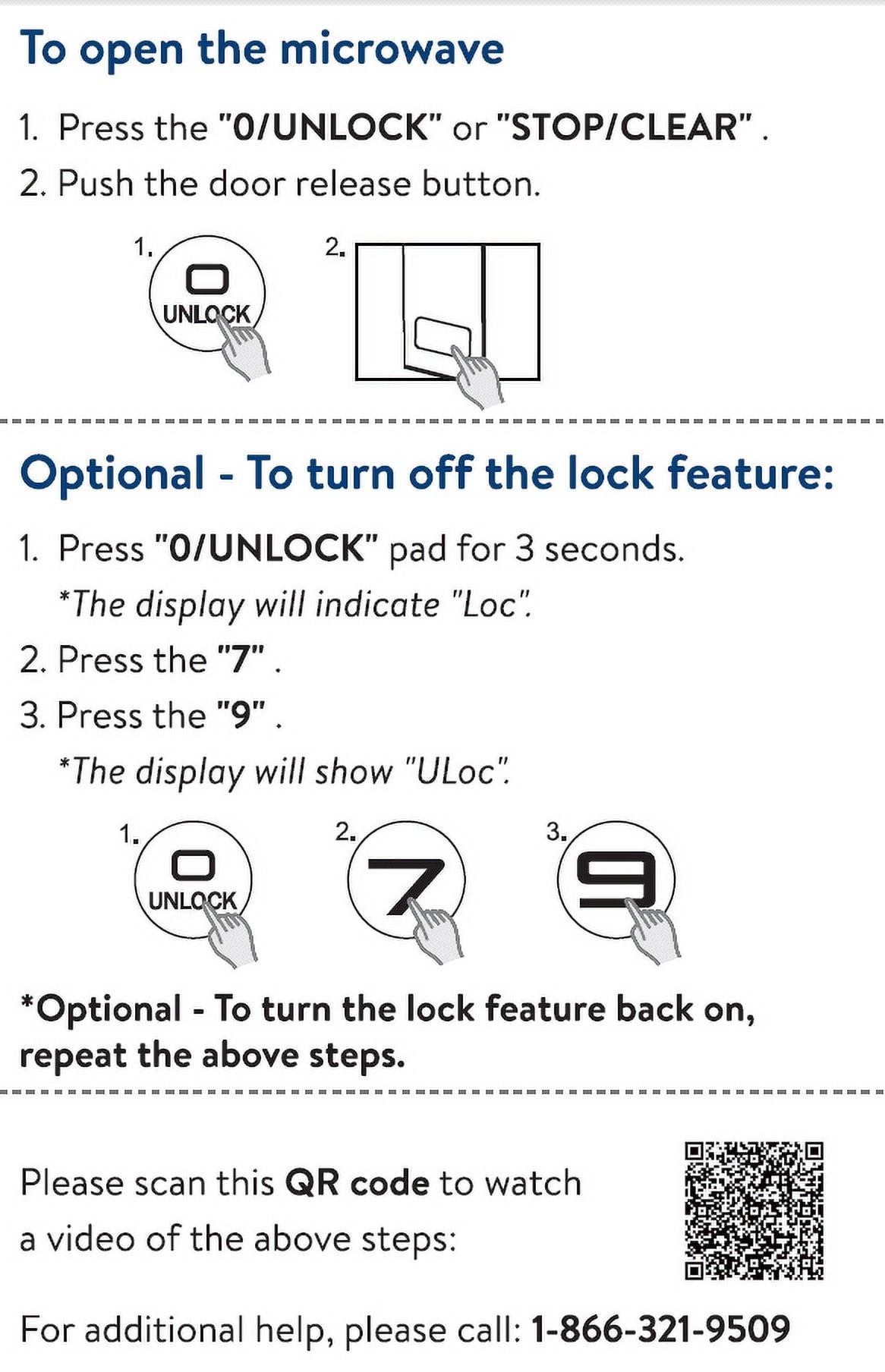 Mainstays 2.2 cu ft Countertop Microwave Oven, Black, New