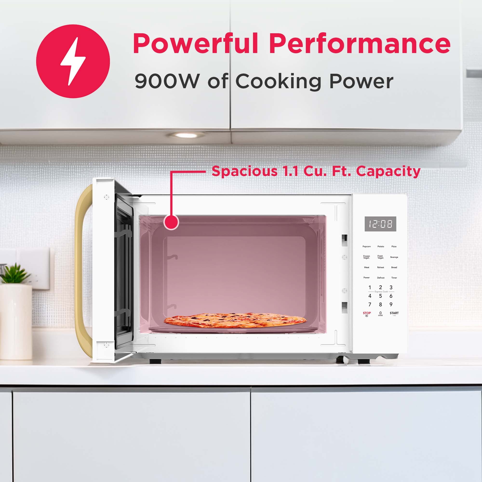 Frigidaire 1.1 CU. FT. Microwave, White and Gold