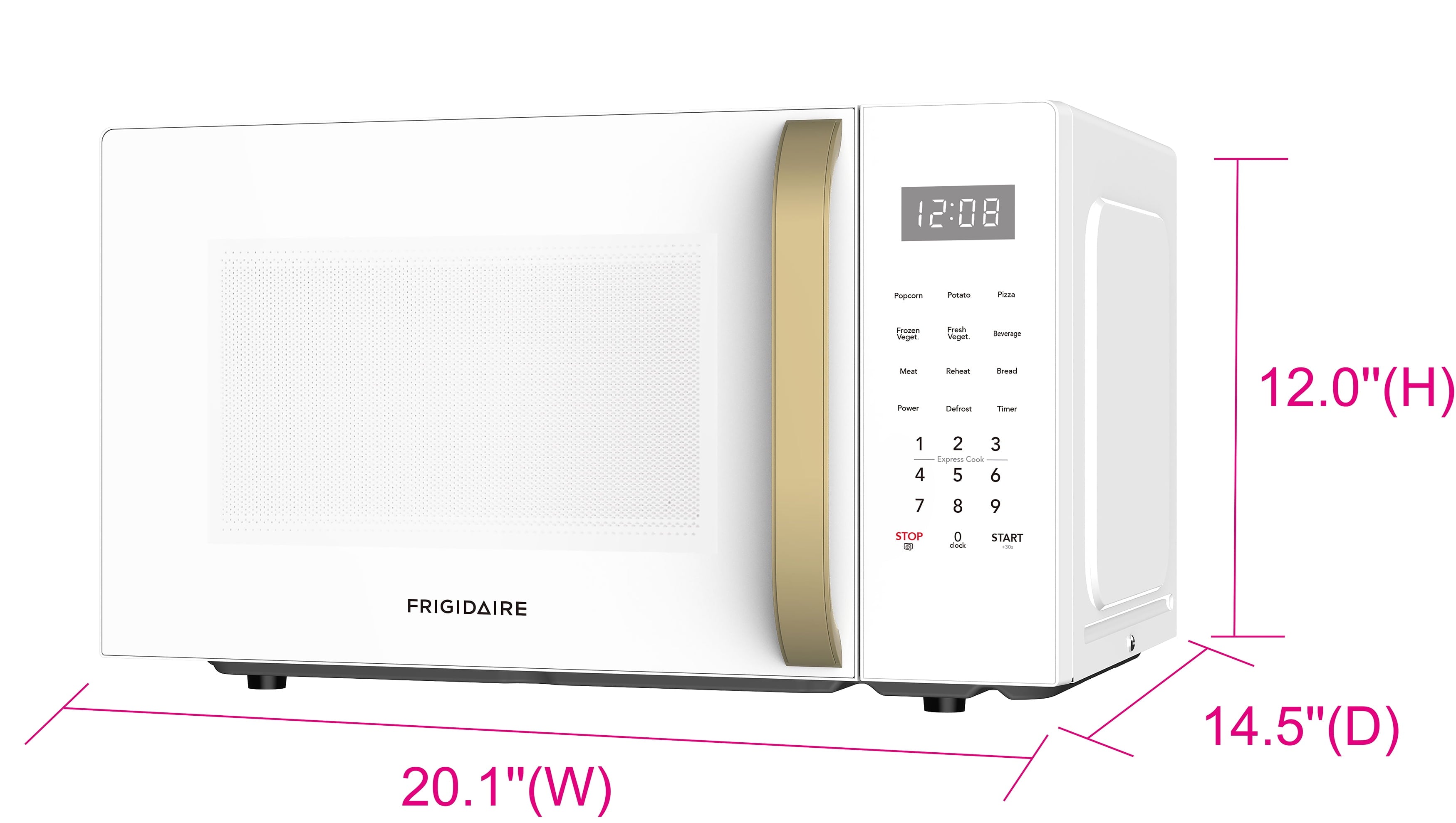 Frigidaire 1.1 CU. FT. Microwave, White and Gold