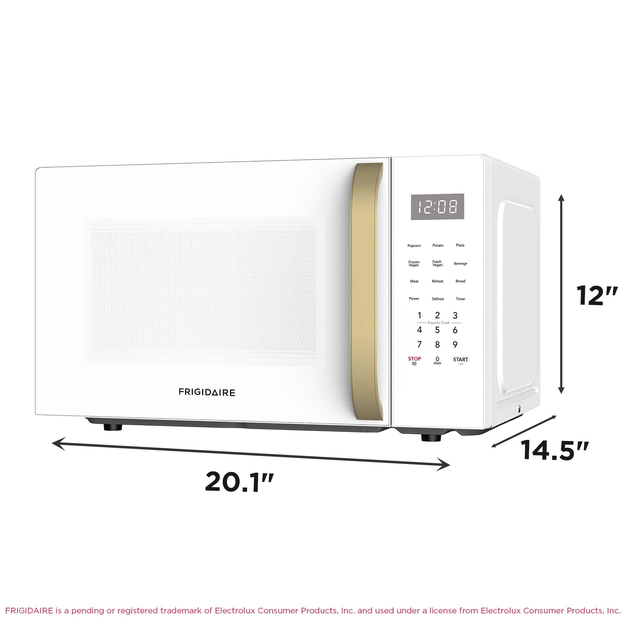 Frigidaire 1.1 CU. FT. Microwave, White and Gold