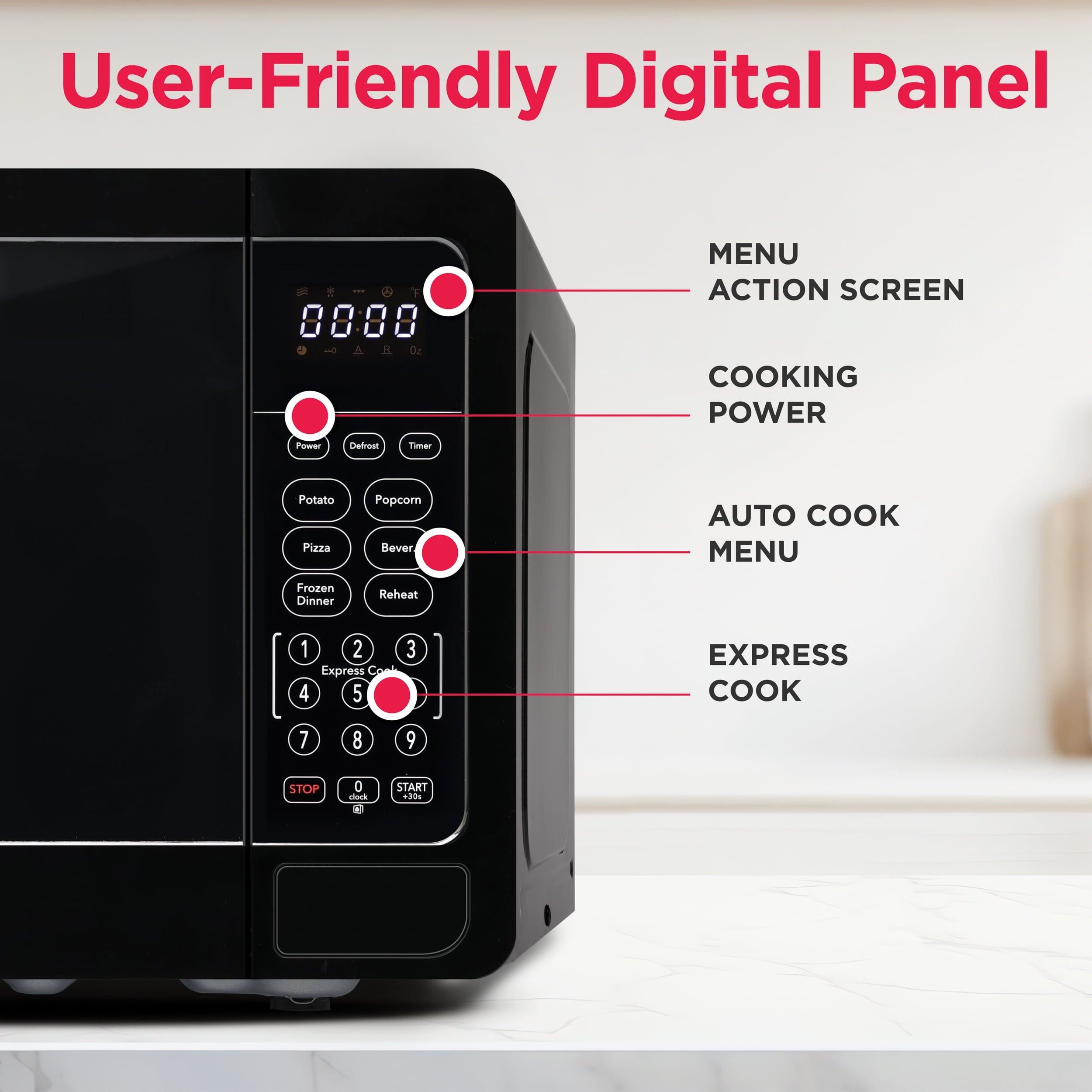 FRIGIDAIRE 0.7 Cu. ft. New Countertop Microwave Oven - Black