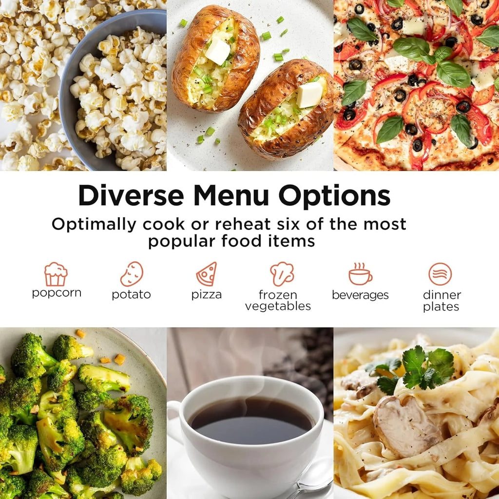 BLACK+DECKER 0.9 Cu Ft Microwave Oven Countertop , 6 Auto Menus, 10 Power Levels, Digital Panel, 900W