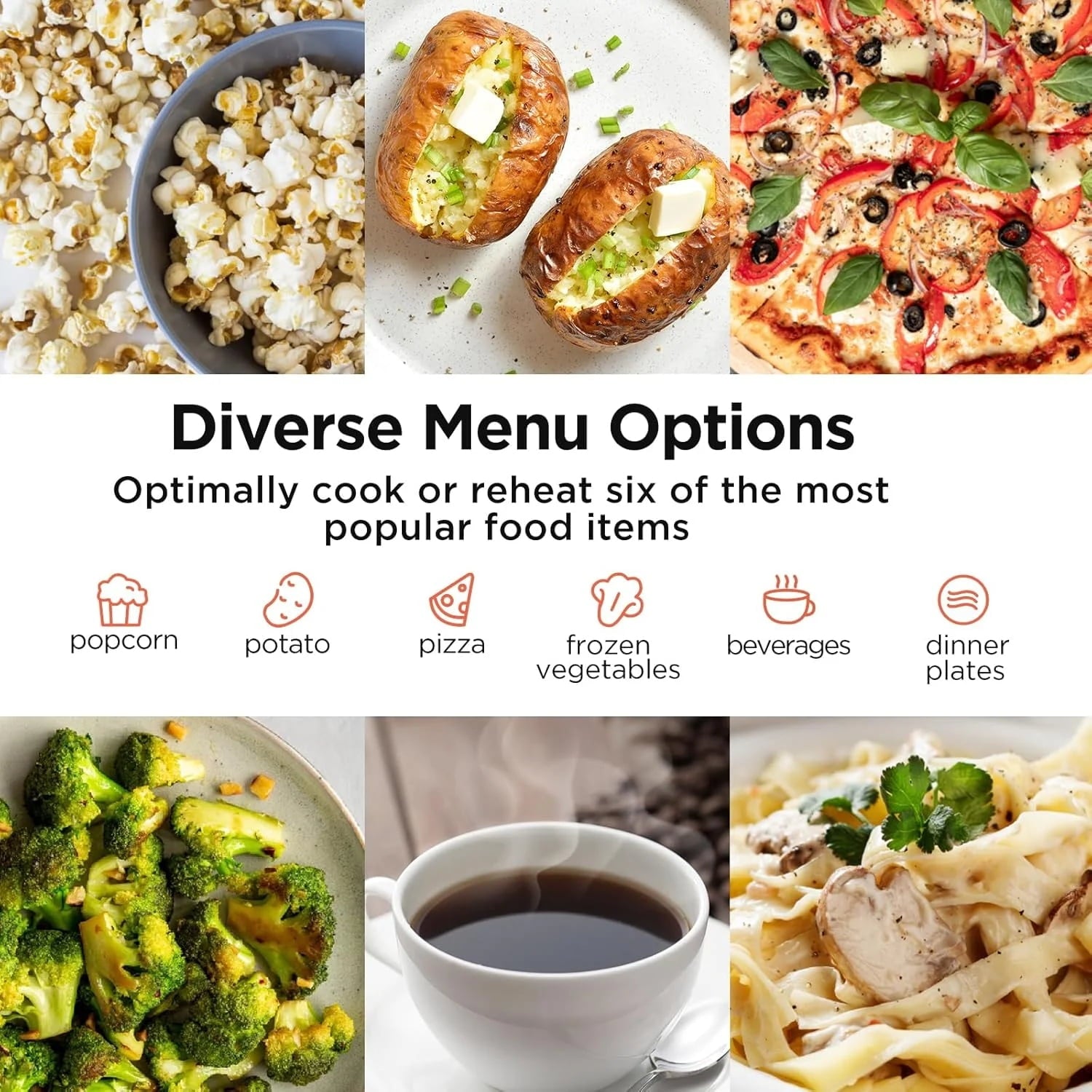 BLACK+DECKER 0.9 Cu Ft Microwave Oven Countertop , 6 Auto Menus, 10 Power Levels, Digital Panel, 900W