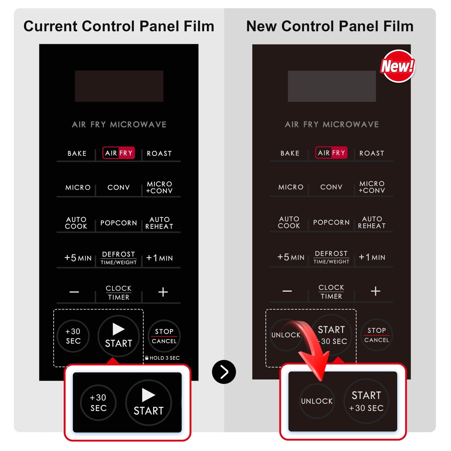 Galanz 0.9 Cu ft Air Fry Countertop Microwave, 900 Watts, Stainless Steel, New