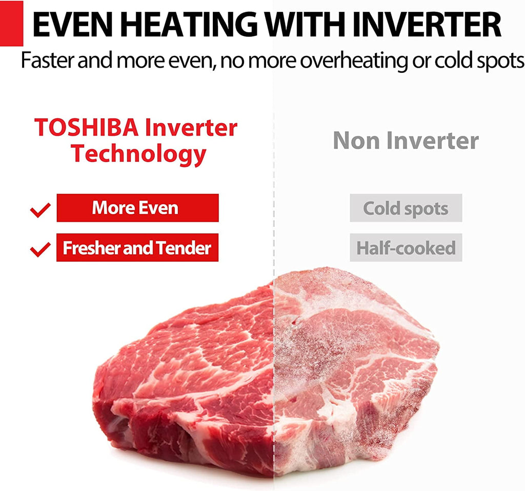 TOSHIBA 6-in-1 Inverter Microwave Oven Air Fryer Combo, MASTER Series, Countertop Microwave, Air Fryer, Broil, Convection, Speedy Combi, Even Defrost, 11.3 Turntable, Eco-Mode, 27 Auto Menu