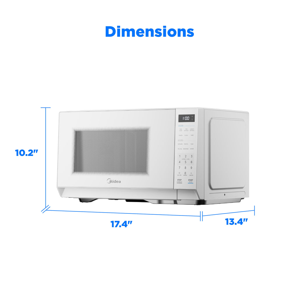 Midea Countertop Microwave Oven, 0.7 Cu Ft, 700 Watts, 11 Power Levels, Compact, White